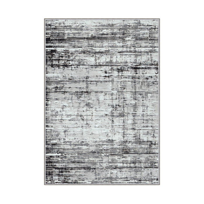 Conceptum Wookece319 Alfombra 100 x 150 cm Blanco, Gris y Negro